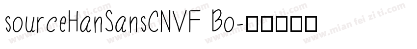 sourceHanSansCNVF Bo字体转换